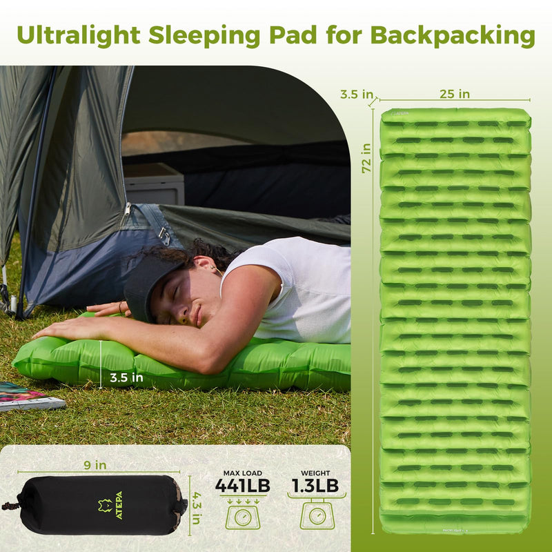 Load image into Gallery viewer, ATEPA Ultralight Insulated Sleeping Pad
