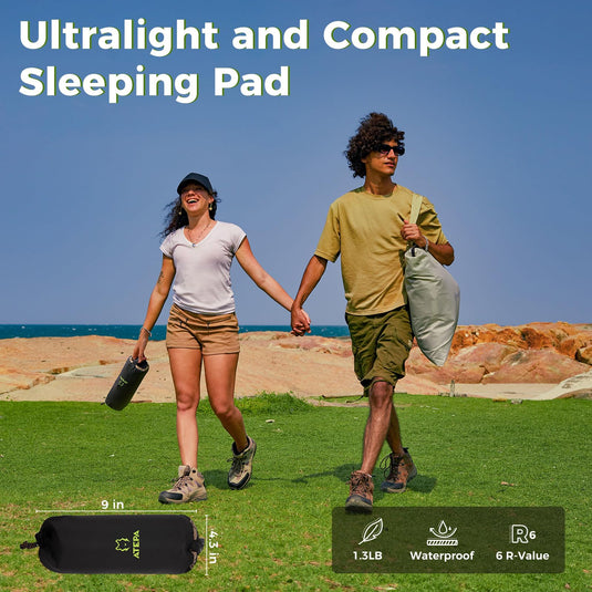 ATEPA Ultralight Insulated Sleeping Pad R Value 6