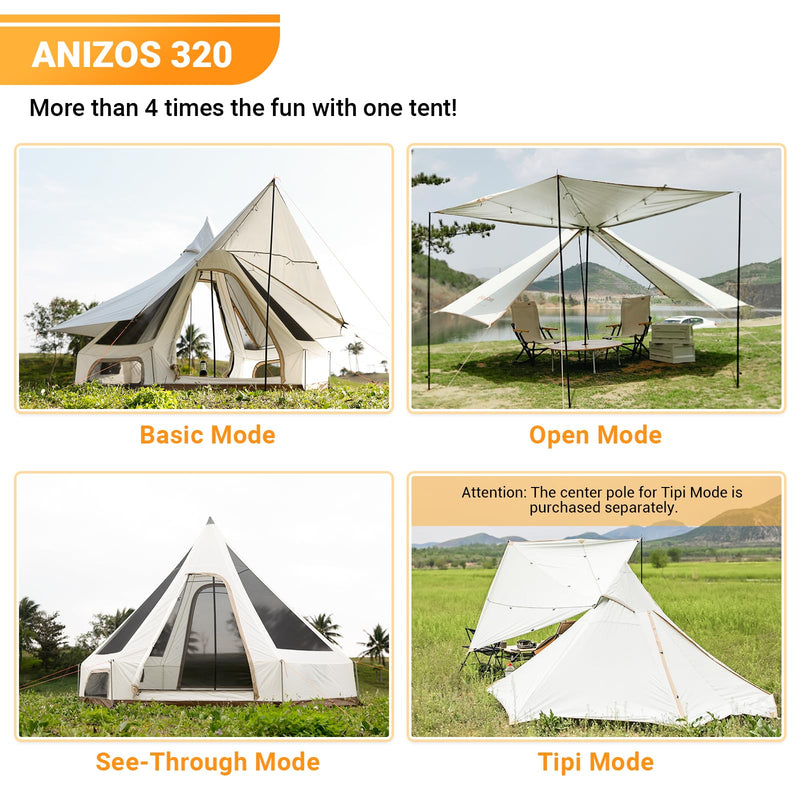 Load image into Gallery viewer, KingCamp Double Spire Canvas Camp Tent
