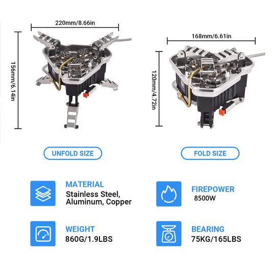 BULIN 8500W Windproof Portable Camping Stove