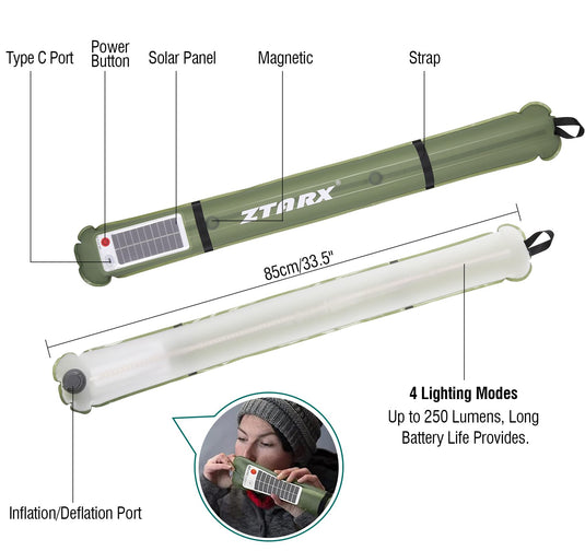 ZTARX USB Charging Inflatable Light Tube