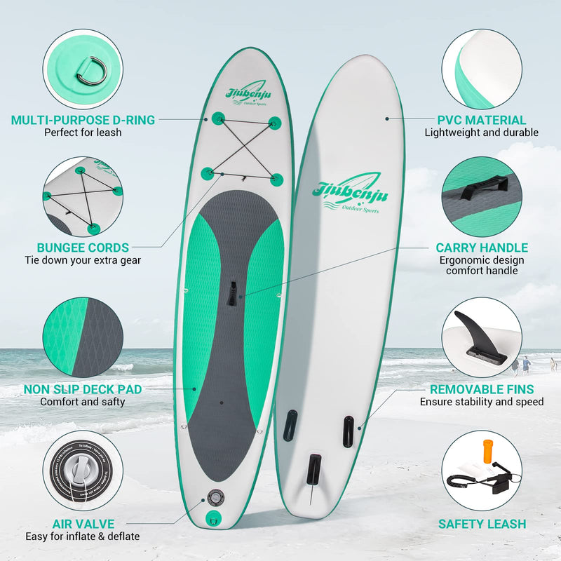 Load image into Gallery viewer, Inflatable Stand Up Paddle Board with Paddle - 10&#39;6&quot;
