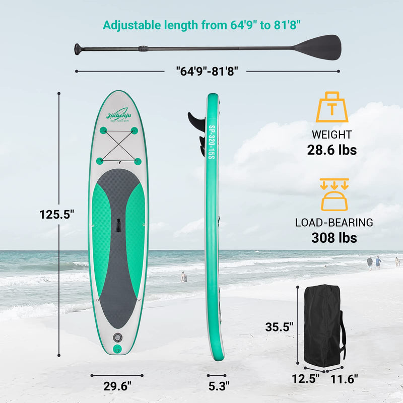 Load image into Gallery viewer, Jiubenju Inflatable Stand Up Paddle Board with Paddle - 10&#39;6&quot;
