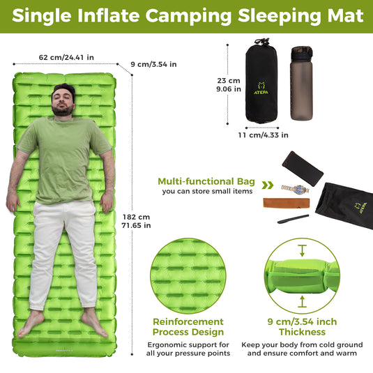 ATEPA PackLight Bundle: Ultralight Sleeping Pad + Cloud AirBag