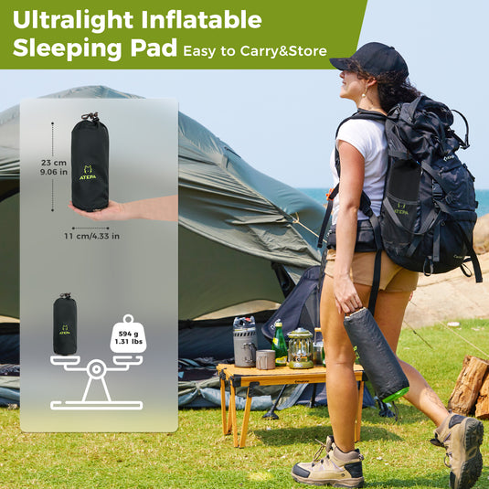 ATEPA Ultralight Insulated Sleeping Pad R Value 6