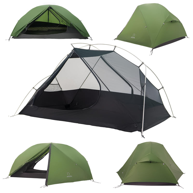 Load image into Gallery viewer, ATEPA 1-Person Ultralight Backpacking Tent 25 Green
