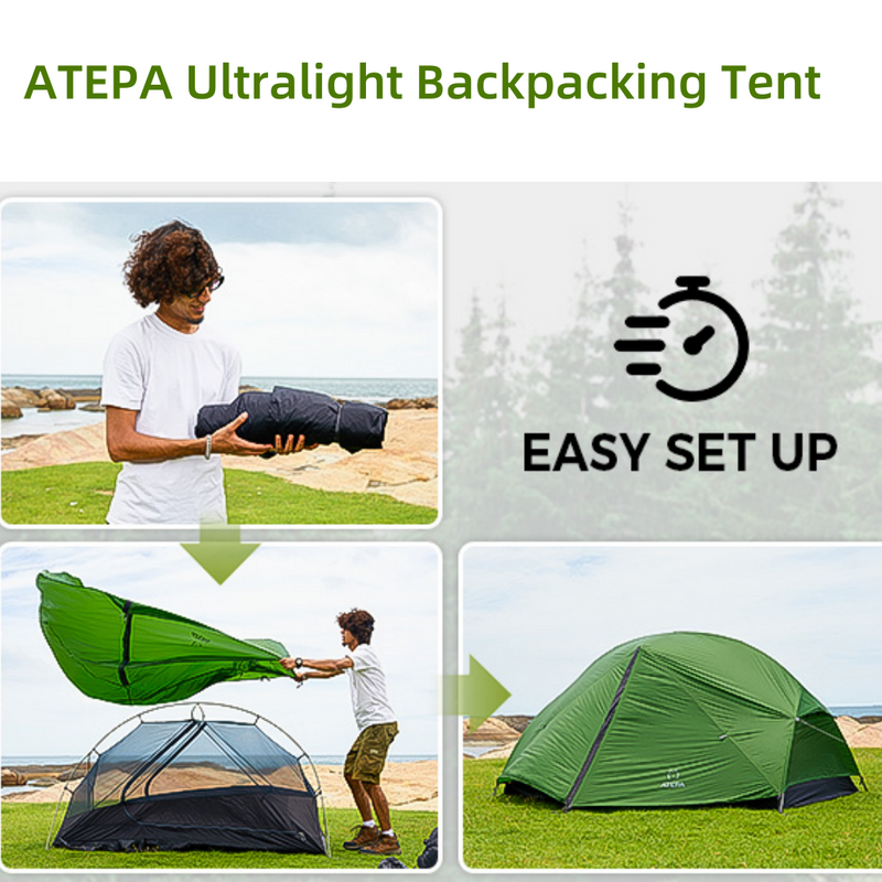 Load image into Gallery viewer, ATEPA Backpacking Tent + KingCamp Flexi Rest 5.0 Plus Air Sleeping Pad Combo
