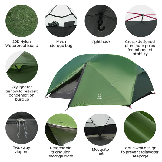 ATEPA Ultralight 2-Person Backpacking Tent 7