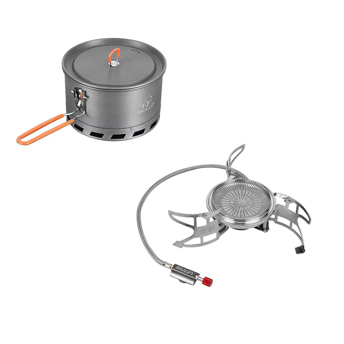 BULIN Burner Camping Gas Stove & Jure Large Camping Pot