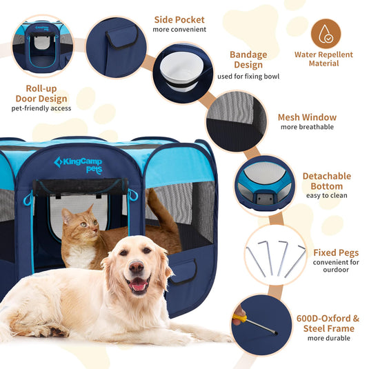 KingCamp PETS ANCONA Dog Playpen Dog Tent