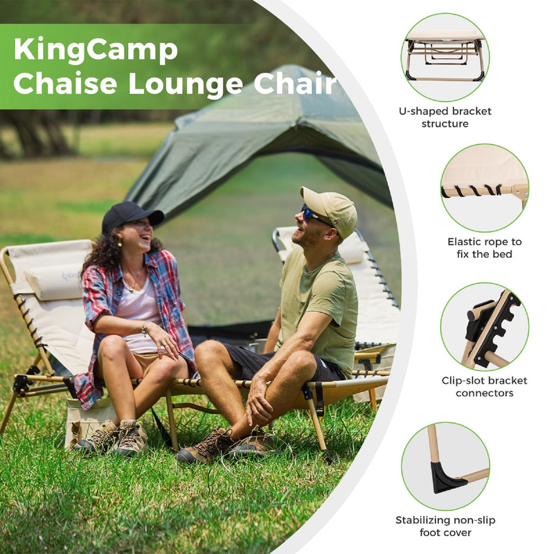 Load image into Gallery viewer, KingCamp Oversize Comfort 3-folding Lounge Chair
