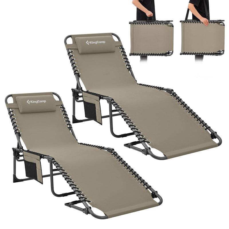 Load image into Gallery viewer, KingCamp BERLIN Outdoor Chaise Lounge Chair
