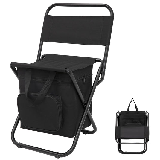 Ourlova Fishing Chair Portable Folding Ice Bag Chair With Storage