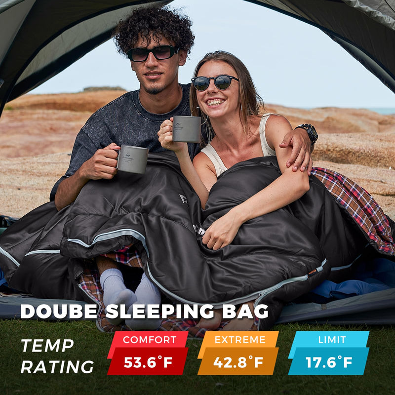 Load image into Gallery viewer, KingCamp FREESPACE 250D Double-Sized Sleeping Bag
