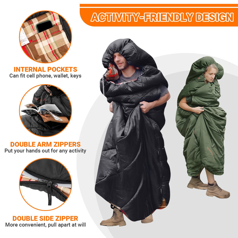 Load image into Gallery viewer, KingCamp Freespace 300 Wearable Sleeping Bag
