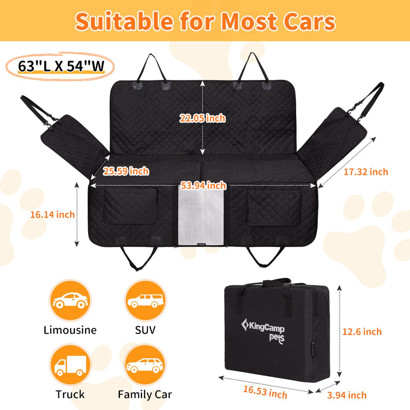 Load image into Gallery viewer, KingCamp PETS Dog Car Seat Cover for Back Seat
