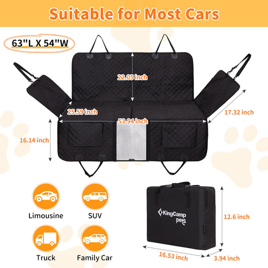 KingCamp Dog Car Seat Cover for Back Seat