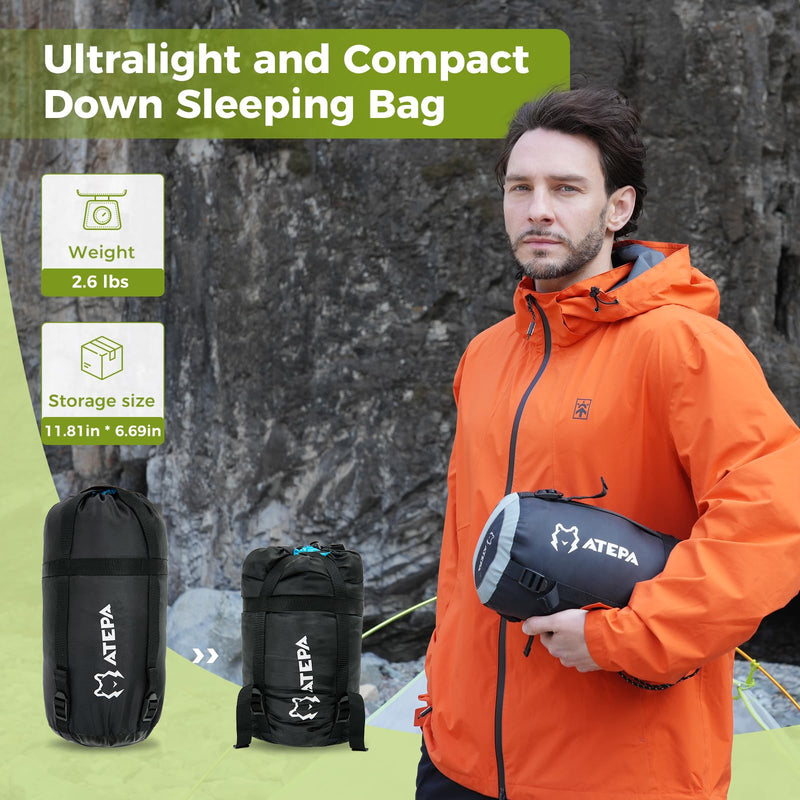 Load image into Gallery viewer, ATEPA BULWARK 300 Down Sleeping Bag-Envelope With Hood
