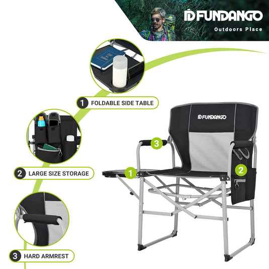 FUNDANGO Portable Director Chair Set Of 2