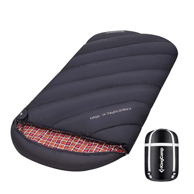 Load image into Gallery viewer, KingCamp FREESPACE 250 3-Season Plus Size Flannel Sleeping Bag
