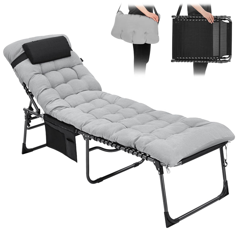 Load image into Gallery viewer, KingCamp HAMBURG 3-Folding Lounge Chair with Mattress
