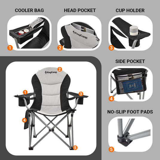 KingCamp Comfort Camping 2 Ergonomic Chairs