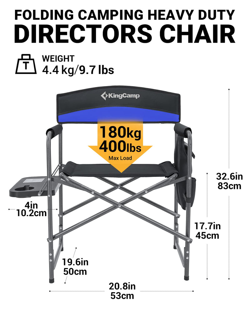 Load image into Gallery viewer, KingCamp Comfort Folding Director&#39;s Chair
