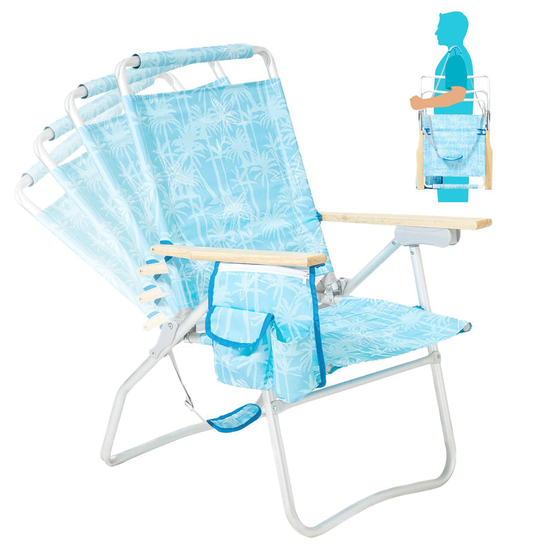 Load image into Gallery viewer, WEJOY Premium High Back Beach Chair Aluminum Camping Chair
