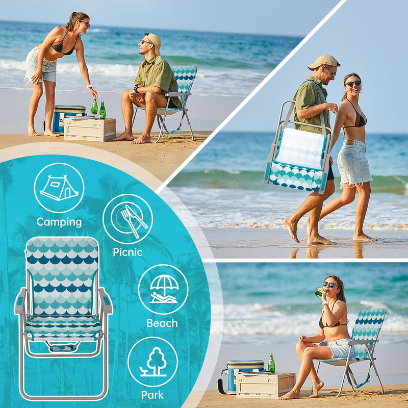 Load image into Gallery viewer, WEJOY Folding Beach Chair Outward Lawn Chair
