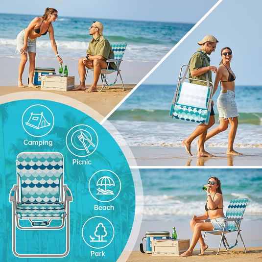 WEJOY Folding Beach Chair Outward Lawn Chair