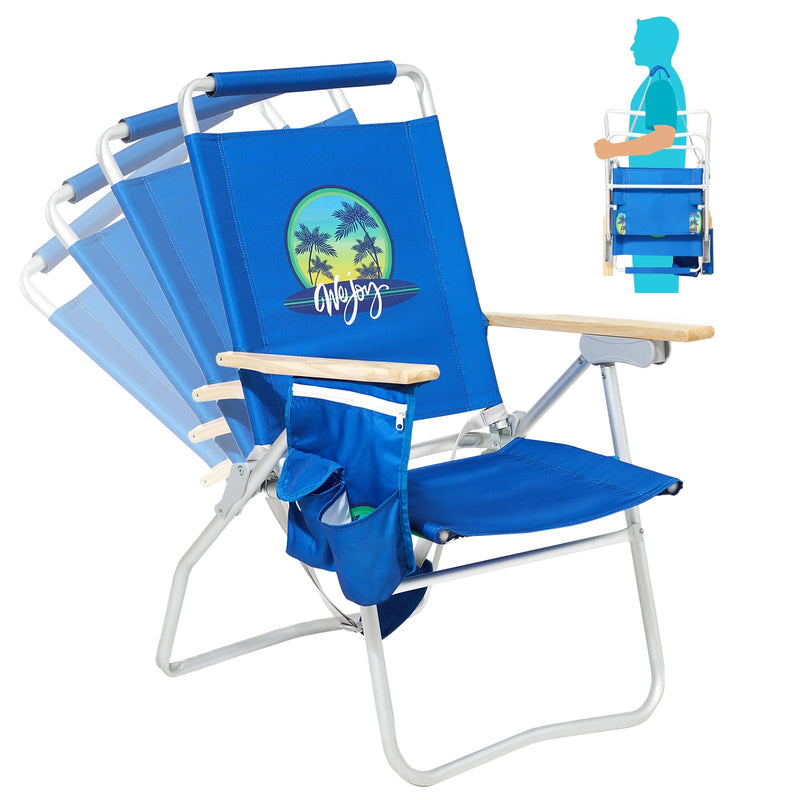 Load image into Gallery viewer, WEJOY Premium High Back Beach Chair Aluminum Camping Chair
