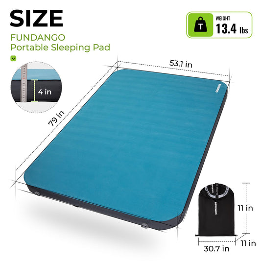 FUNDANGO Self Inflating Sleeping Pad Memory Foam Camping Mattress