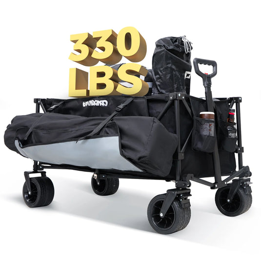 FUNDANGO Folding Wagon 180L Dual Chassis Camping Wagon