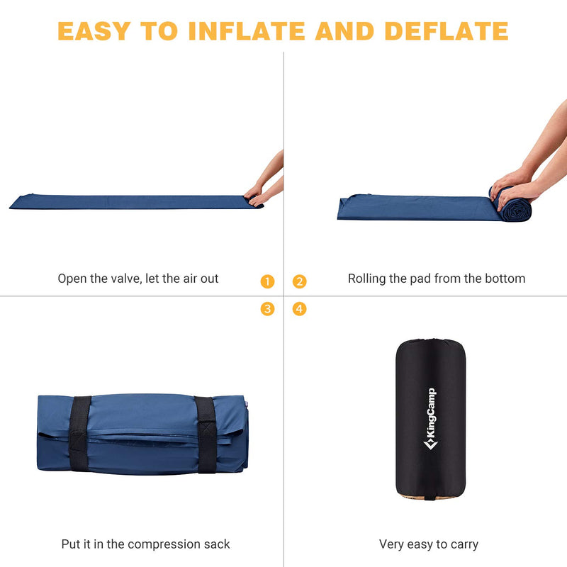 Load image into Gallery viewer, KingCamp Single/ Double Air Mattress Anti-Rollover Ultralight Sleeping Pad
