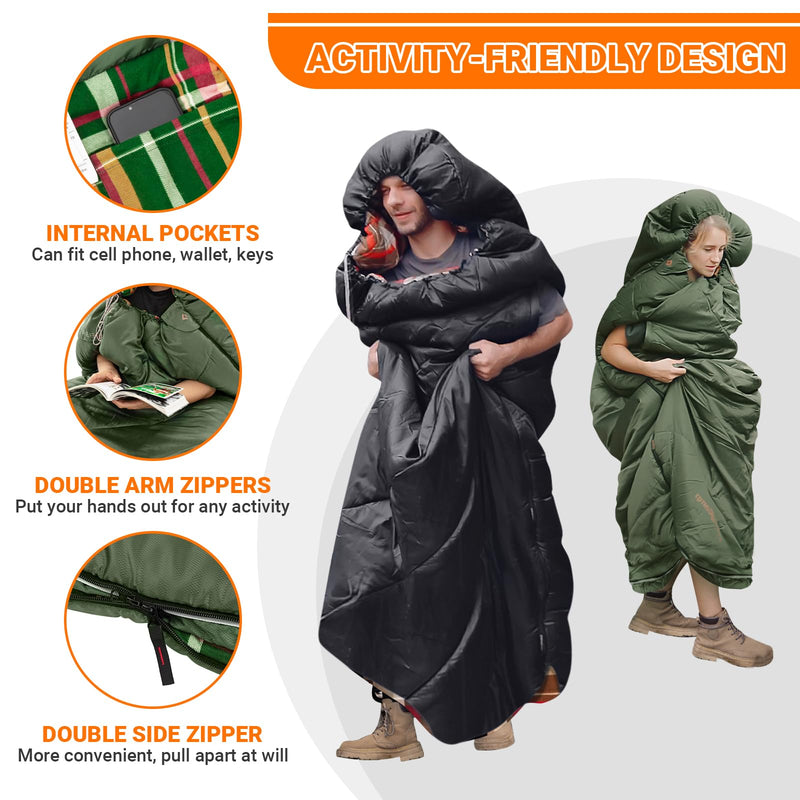 Load image into Gallery viewer, KingCamp Freespace 300 Wearable Sleeping Bag
