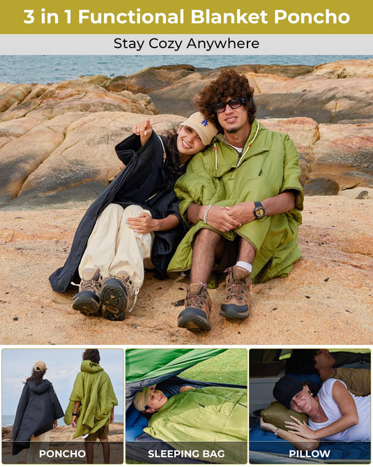 KingCamp Camping Wearable Blanket Poncho