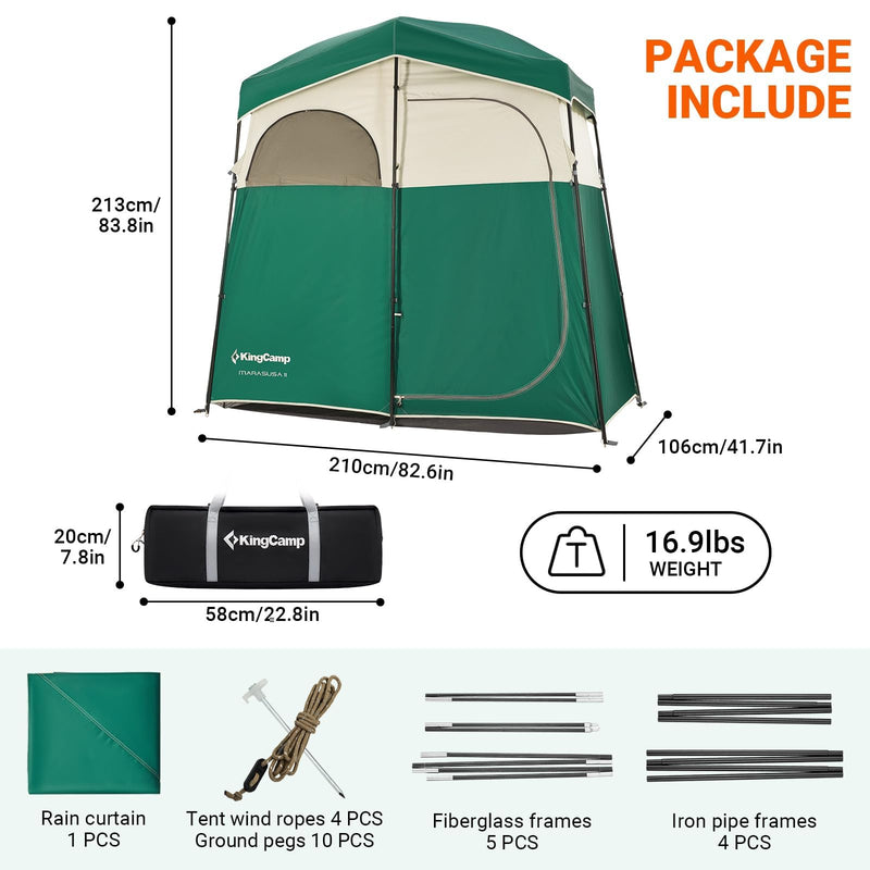 Load image into Gallery viewer, KingCamp MARASUSA Two-Person Shower Tent
