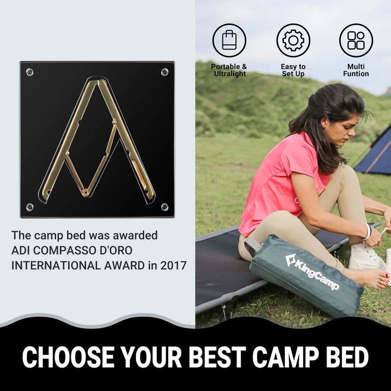 Load image into Gallery viewer, KingCamp Oversized Folding Camping Cots Ultralight Sleeping Cots
