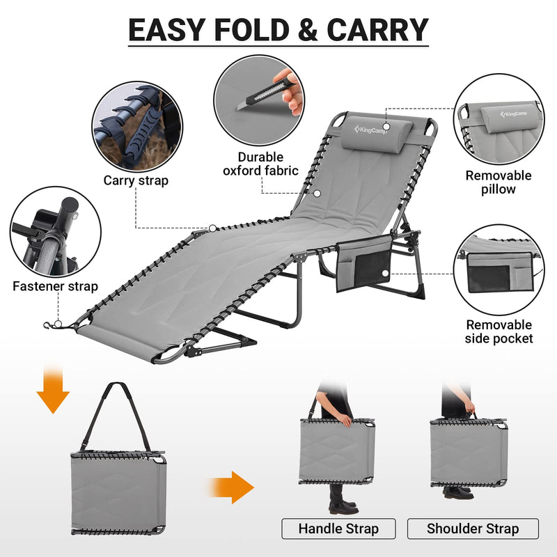 Load image into Gallery viewer, KingCamp Oversize Comfort 3-folding Lounge Chair
