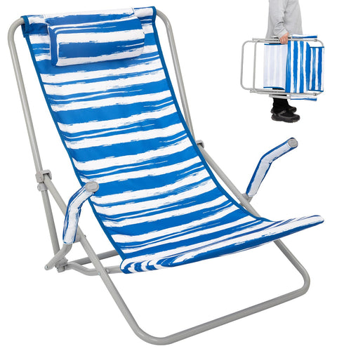 WEJOY High Back Beach Chair With Padded Headrest