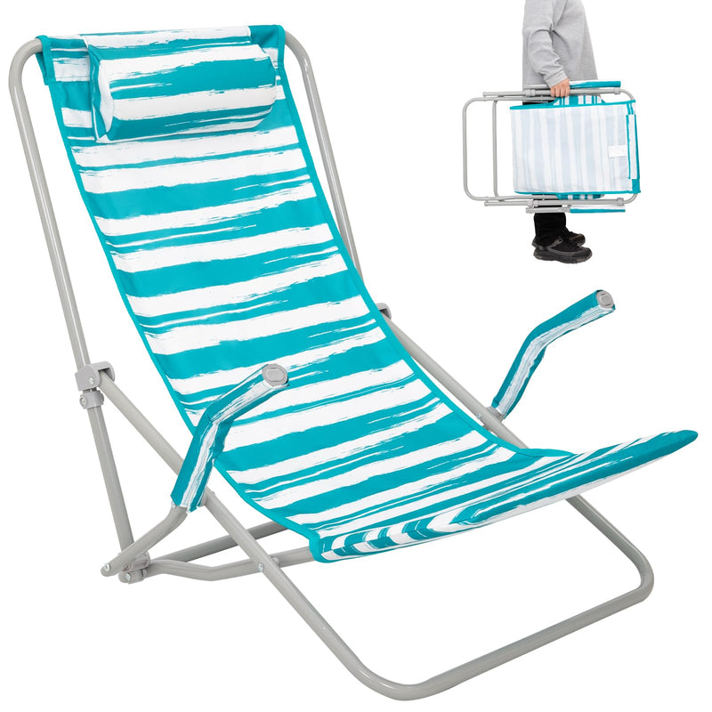 Load image into Gallery viewer, WEJOY High Back Beach Chair With Padded Headrest
