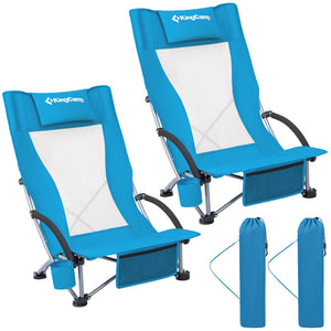 KingCamp Highback Beach Chair Set of 2