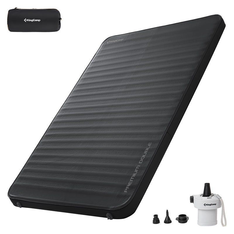 Load image into Gallery viewer, KingCamp 3D Double Self-Inflating Camping Mattress with Built-in Pump
