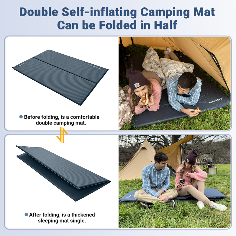 Load image into Gallery viewer, KingCamp Classic Double Self-inflatable Pad
