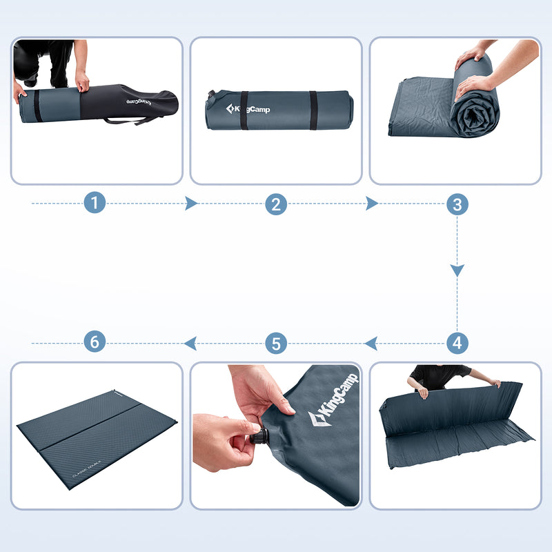 Load image into Gallery viewer, KingCamp Classic Double Self-inflatable Pad
