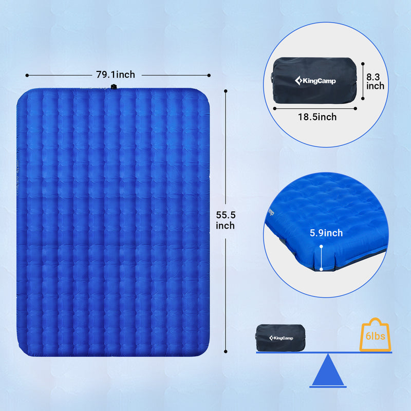 Load image into Gallery viewer, KingCamp Double Air Pad Inflatable Cushion
