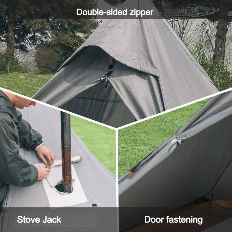 Load image into Gallery viewer, KingCamp Tipi Hot Tents with Stove Jack for 1-2 People
