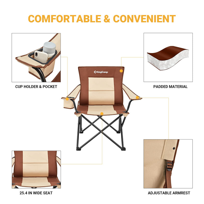 Load image into Gallery viewer, KingCamp Folding Camping Chair with Cup Holder
