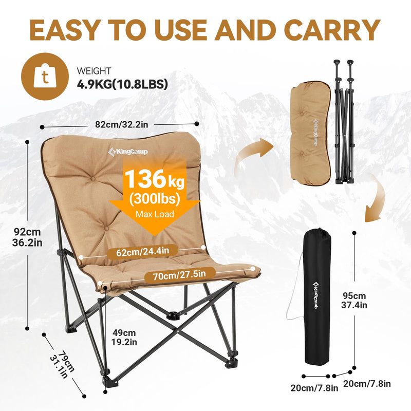 Load image into Gallery viewer, KingCamp C20 B Oversized Butterfly Camp Chair
