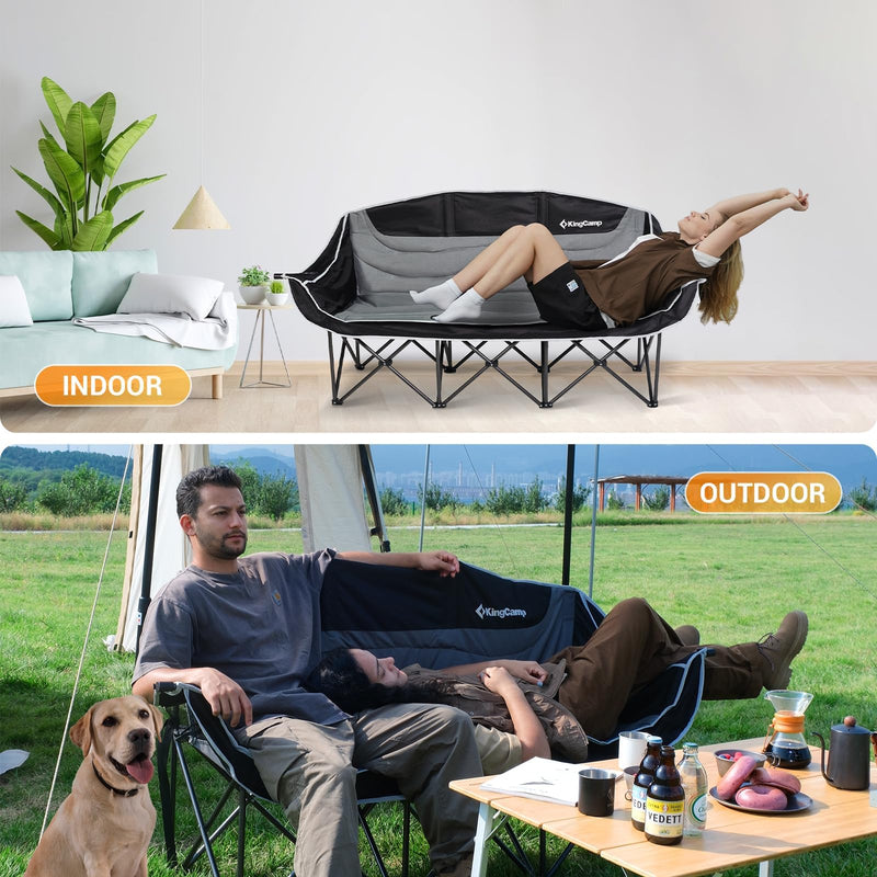 Load image into Gallery viewer, KingCamp CANNA C30 Trio Outdoor Loveseat Chair
